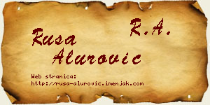 Rusa Alurović vizit kartica